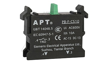 Блок-контакт 1NO, 6A 230VAC/24VDC, монтаж на адаптер, для PB1 и PB3 серий