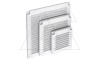 Решетка вентиляционная  с заглушками квадратная 200х200мм, отверстие 170x170мм, пластик, белый