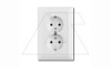 Basic 55 - Розетка 2x2P+E нем. стд.с защитными шторками (сл.кость) от интернет-магазина amperkin.by
