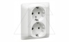 Galea Life - Розетка 2х2P+E нем.стд. в сборе, White