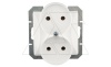 OPAL - Розетка 2x2P в стандартную рамку, белый