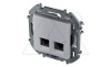 Inspiria - Розетка 2хRJ-45 UTP CAT6 (алюминий) от интернет-магазина amperkin.by