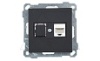 21 - Розетка 1хRJ-45 кат. 5e UTP, черный мат от интернет-магазина amperkin.by