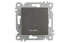 Rita - Выключатель с подсветкой, пруж. зажимы, дымчатый