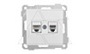 21 - Розетка телефонная RJ-12+RJ-45 кат.5е, белый от интернет-магазина amperkin.by