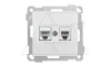 21 - Розетка телефонная RJ-12+RJ-45 кат.5е, белый