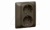 Galea Life - Розетка 2х2P+E нем.стд. в сборе, Dark Bronze от интернет-магазина amperkin.by