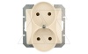OPAL - Розетка 2x2P в стандартную рамку, бежевый