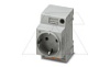 Розетка EO-CF/PT/LED с индикатором, push-in зажимы, монтаж DIN-рейка / прямой, 16A, 250VAC, серая от интернет-магазина amperkin.by