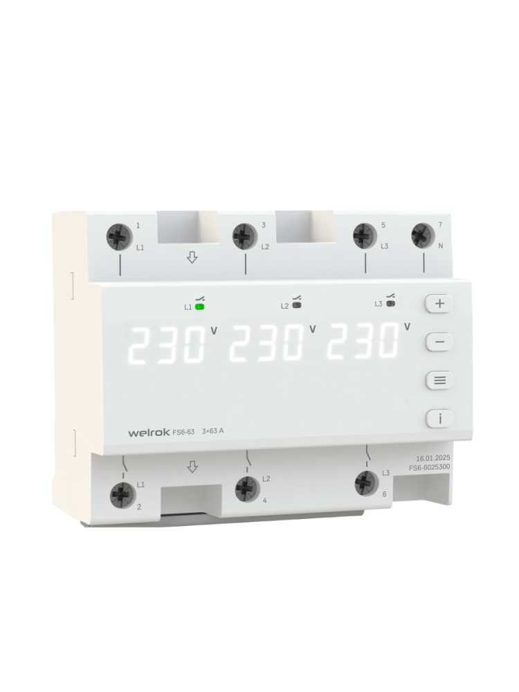 Переключатель фаз Welrok FS6-63 от интернет-магазина amperkin.by