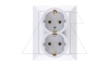 OPAL - Розетка 2x2P+E с рамкой, белый