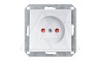 OPAL - Розетка 2P, со шторками, белый от интернет-магазина amperkin.by