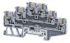 Клемма трехъярусная CPTLG2.5 /5x102mm, push-in, 6 присоед., L/L/PE, 2,5(max 4)mm2, 20A, 500V, серая от интернет-магазина amperkin.by
