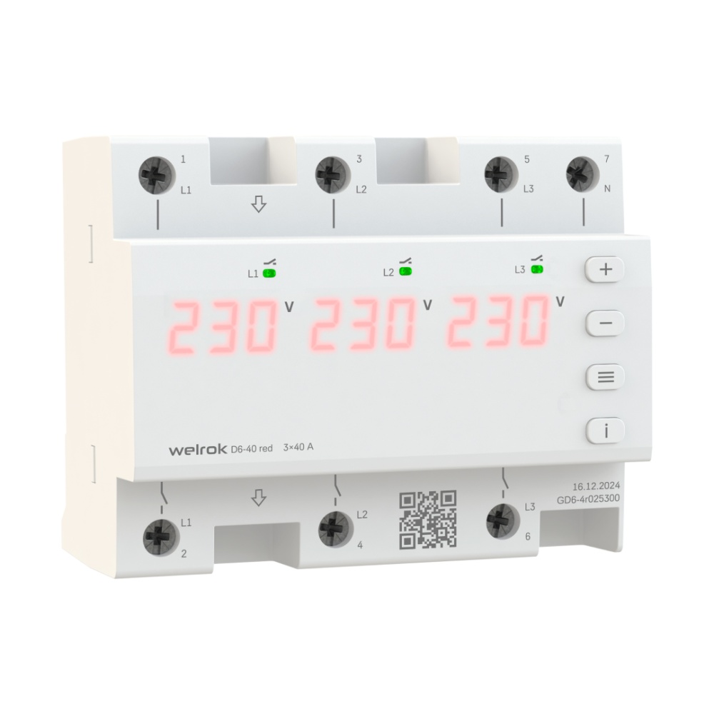 Реле напряжения Welrok D6-40 red от интернет-магазина amperkin.by