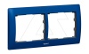 Galea Life - Рамка Metallic на 2 поста горизонтальная, Magic Blue
