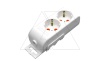 Ri-tech - Колодка розеточная 2x2P+E, со шторками, белый