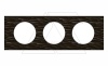 Celiane - Рамка 3 поста CORIAN черный рифленый