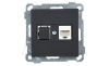 21 - Розетка 1хRJ-45 кат. 5e UTP, черный мат