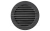 Решетка вентиляционная с сеткой круглая для отверстия Ø100мм, внешний Ø128мм, пластик, графит