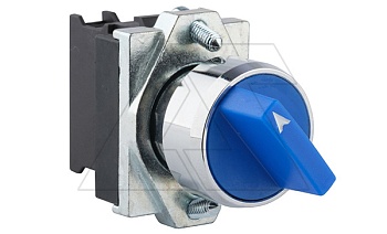 Переключатель PB1S, синий, 0-I, фиксация, 1NO, 6A 230VAC/24VDC, без подсветки, 22mm, IP65