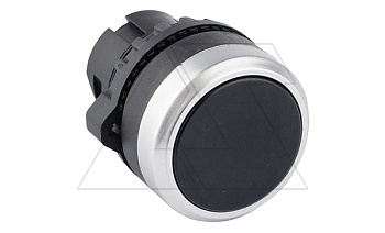 Головка кнопки плоской, черная, без фикс., IP65