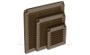 Решетка вентиляционная  с заглушками квадратная 100х100мм, отверстие 70x70мм, пластик, коричневый
