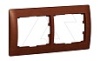 Galea Life - Рамка на 2 поста горизонтальная, Mahogany от интернет-магазина amperkin.by