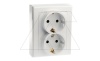 JOWISZ - Розетка 2x2P+E, со шторками, белый