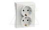 JOWISZ - Розетка 2x2P+E, со шторками, белый от интернет-магазина amperkin.by