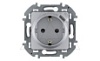 Inspiria - Розетка 2P+E нем. стд., с USB Type С, 1500mA- 5В (алюминий) от интернет-магазина amperkin.by