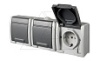 AQUANT - Розетка 3x 2P+E горизонт., 16A/250V, с крышкой, ABS ,UV, IP55, корпус RAL7035/крышка RAL7043 от интернет-магазина amperkin.by
