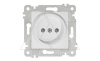 Rita - Розетка 2P, защ. шторки, белый