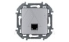 Inspiria - Розетка 1хRJ-45 UTP CAT5E (алюминий) от интернет-магазина amperkin.by