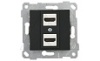 Rita - Розетка 2xHDMI, черный мат от интернет-магазина amperkin.by