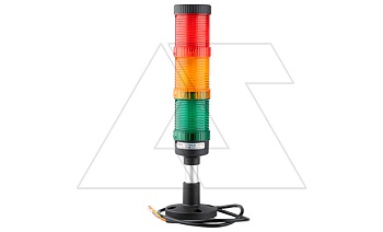 Колонна светосигнальная AL50, d=50mm, LED Кр+Желт+Зел+Звук,  24VAC/DC+220VAC, пласт. стойка, IP52