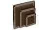Решетка вентиляционная  с заглушками квадратная 100х100мм, отверстие 70x70мм, пластик, коричневый от интернет-магазина amperkin.by
