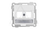 21 - Адаптер для разъемов Keystone, с маркировкой, двойной, белый от интернет-магазина amperkin.by