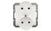 OPAL - Розетка 2x2P в стандартную рамку, белый от интернет-магазина amperkin.by