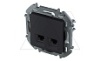 Inspiria - Розетка 2хRJ-45 UTP CAT6 (антрацит) от интернет-магазина amperkin.by