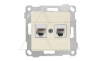 Rita - Розетка телефонная RJ-12+RJ-45 кат.5е, сл.кость