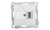 21 - Розетка 1xUSB Type A, для передачи данных, белый