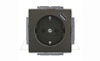 Basic 55 - Розетка 2P+E нем. стд. + USB (шато-черный) от интернет-магазина amperkin.by