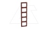 Galea Life - Рамка на 5 постов вертикальная, Mahogany