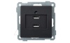 21 - Розетка 2xUSB Type A, черный мат