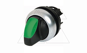 Переключатель 0-I (60o, фикс.) с зел. рукояткой с подсв. Titan M22-WRLK-G, IP66