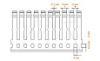 Перфокороб KKD 6060, органайзер для шкафов, 60x60х2000мм (ШxВхД), RAL 7030, серый от интернет-магазина amperkin.by