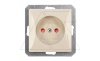 OPAL - Розетка 2P, со шторками, бежевый