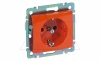 Valena - Розетка 2P+E нем. стд., оранжевая