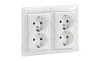 Valena - Розетка двойная со шторками 2х2К+З, белая от интернет-магазина amperkin.by